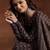 womens blue printed cotton anarkali kurta with churidar & dupatta