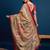 Beige ethnic motifs printed banarasi saree