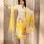 off white printed muslin straight suit set with dupatta