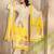 off white printed muslin straight suit set with dupatta