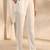 off white printed muslin straight suit set with dupatta