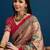 Beige ethnic motifs printed banarasi saree