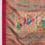 Beige ethnic motifs printed banarasi saree