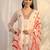 women floral printed regular thread work kurta with trousers & with dupatta