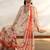 women floral printed regular thread work kurta with trousers & with dupatta