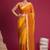 Mustard woven design zari silk cotton handloom mysore silk saree