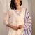 women floral printed regular thread work kurta with trousers & with dupatta