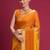 Mustard woven design zari silk cotton handloom mysore silk saree