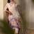 women floral printed regular thread work kurta with trousers & with dupatta