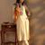 women ethnic motifs embroidered regular thread work chanderi silk kurta with trousers & with dupatta