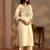 women ethnic motifs embroidered regular thread work chanderi silk kurta with trousers & with dupatta