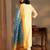 women ethnic motifs embroidered regular thread work chanderi silk kurta with trousers & with dupatta
