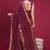 Purple woven design zari silk blend handloom saree