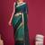 Teal woven design zari silk cotton handloom saree