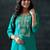 women ethnic motifs yoke design regular kurta with trousers & dupatta