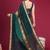 Teal woven design zari silk cotton handloom saree
