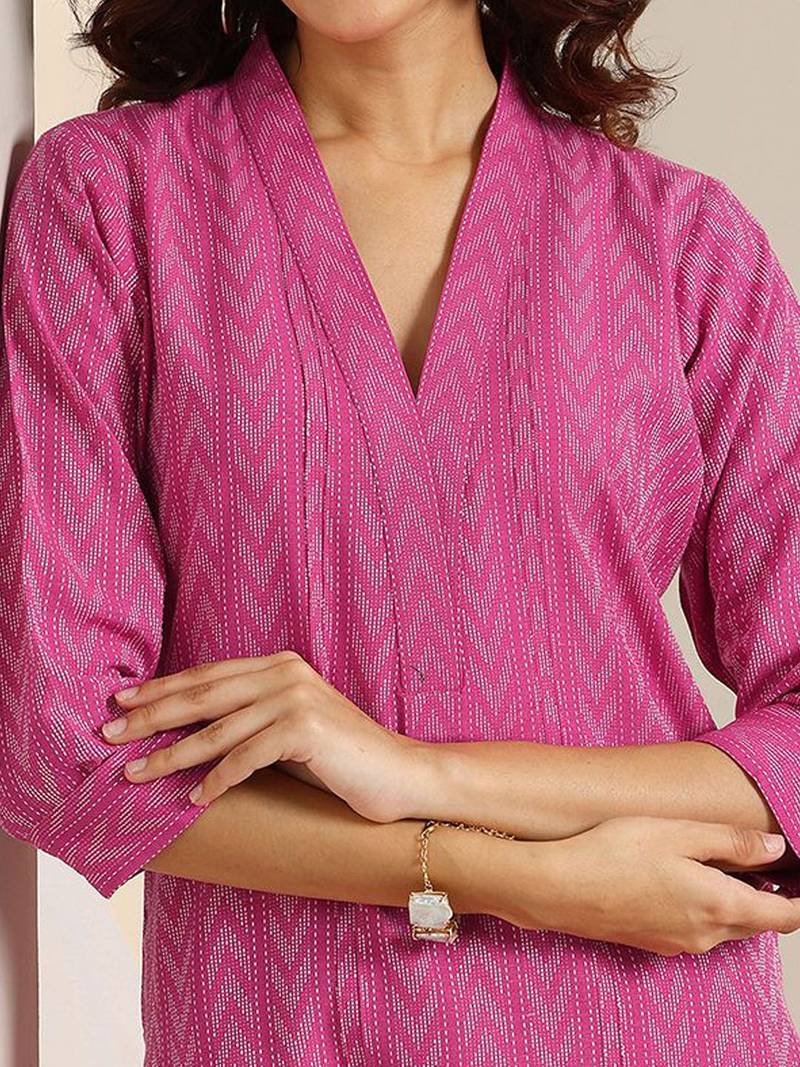 embroidered regular kurta with trousers & dupatta