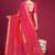 Pink woven design zari silk cotton handloom saree
