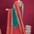 Teal woven design zari silk blend handloom saree