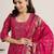 women ethnic motifs printed regular mirror work kurta with trousers & with dupatta