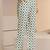 ivory floral printed straight cotton blend suit set