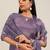 floral printed keyhole neck straight kurta with trousers & dupatta