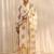 off white floral printed chanderi silk straight suit set with dupatta