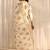 off white floral printed chanderi silk straight suit set with dupatta