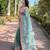 Blue floral embroidered tissue saree