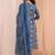 women ethnic motifs printed regular kurta with trousers & with dupatta