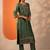 geometric printed straight kurta with trousers and dupatta