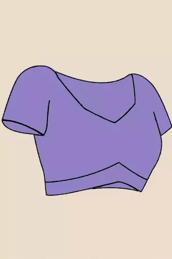 Lavender  cotton khadi saree with blouse
