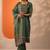 geometric printed straight kurta with trousers and dupatta