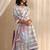 libas grey geometric printed straight suit set with dupatta
