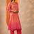 women bandhani printed kurta with trouser & dupatta