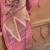 Cream cream & maroon leheriya printed gotta patti organza banarasi saree