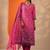 bandhani printed v-neck sequinned straight kurta with trouser and dupatta