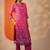 bandhani printed v-neck sequinned straight kurta with trouser and dupatta
