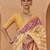 Cream cream & pink leheriya printed zari organza banarasi saree