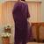 libas burgundy yoke design tissue straight suit set