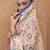 Cream cream & blue ethnic motifs zari organza banarasi saree