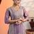 women ethnic motifs embroidered regular kurta with trousers & dupatta