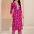 rani pink floral printed cotton blend straight suit set