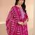 rani pink floral printed cotton blend straight suit set