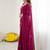 Maroon embellished embroidered  georgette designer saree