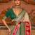 Beige ethnic woven zari patola saree