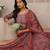 libas maroon floral printed straight suit set