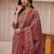 libas maroon floral printed straight suit set