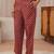 libas maroon floral printed straight suit set