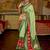 Green green & red ethnic motifs woven design patola saree